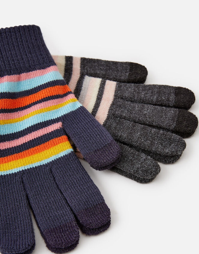 Stripe Touchscreen Gloves Set of Two, , large