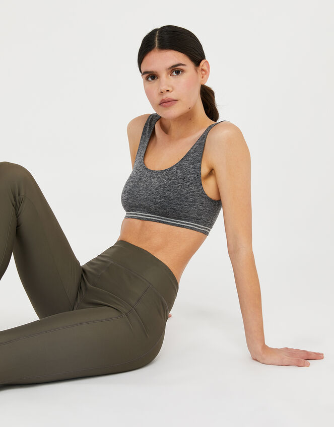Seamless Sporty Crop Top, Grey (GREY), large