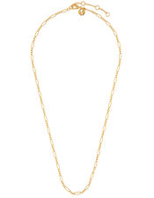 Gold-Plated Mixed Link Chain Necklace, , large