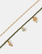 2-Pack Beach Charm Anklets, , large