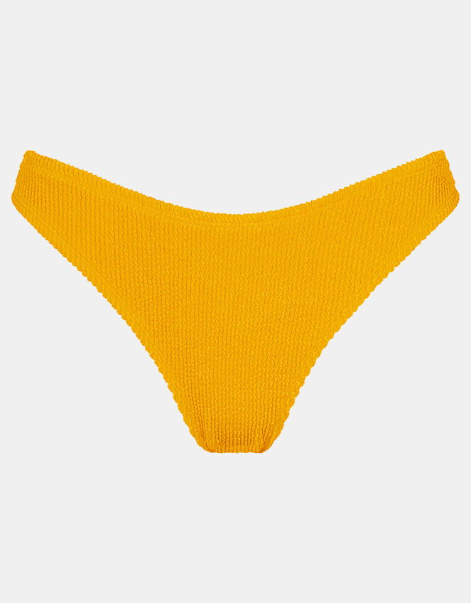 Crinkle Bikini Bottoms, Yellow (YELLOW), large