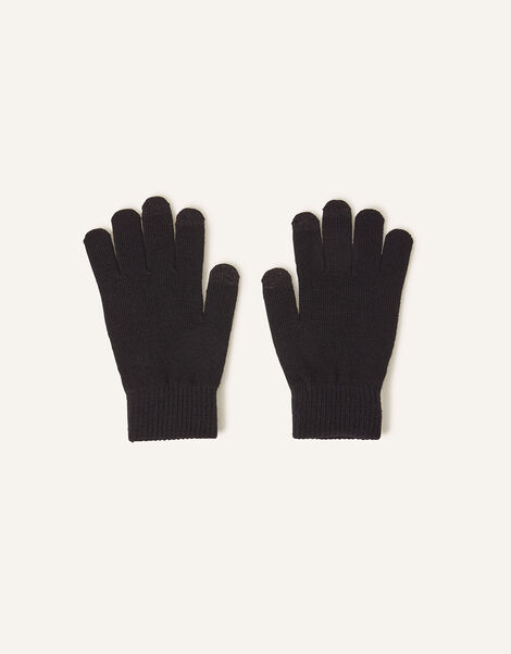 Super-Stretchy Touchscreen Gloves Black, Black (BLACK), large