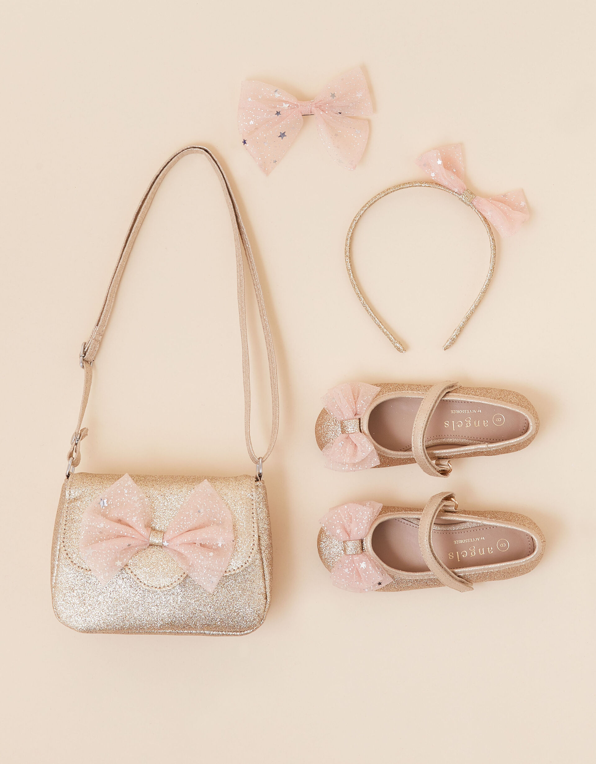 Girls Sparkle Bow Accessories Party Set, , large