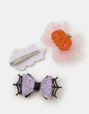3-Pack Girls Halloween Hair Clips, , large