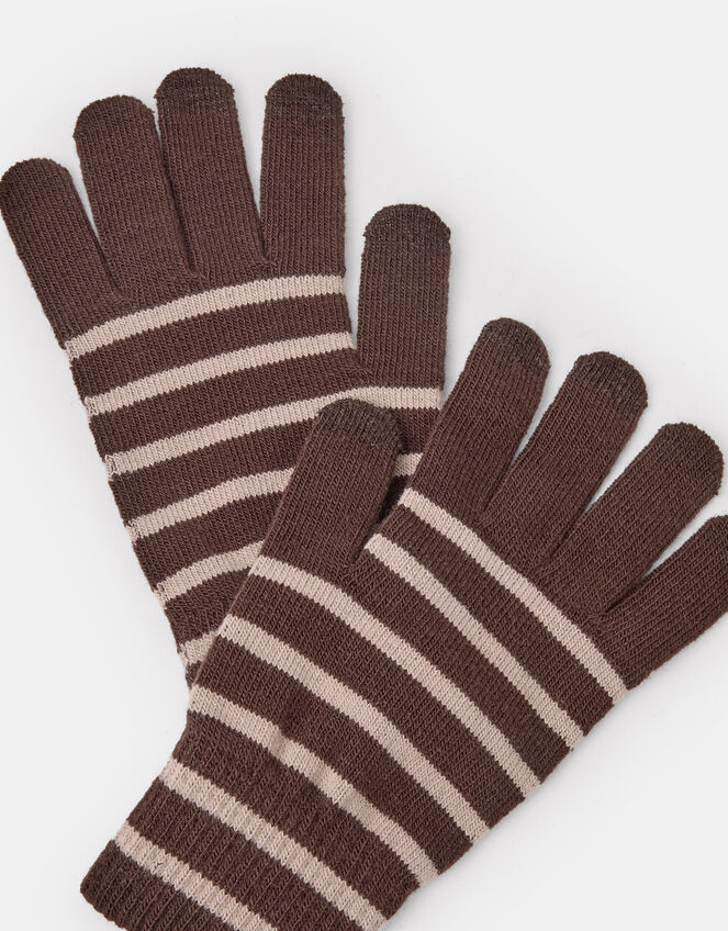 Stripe Stretch Touchscreen Gloves, , large