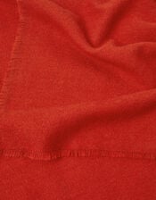 Super Soft Plain Blanket Scarf, Orange (ORANGE), large