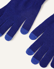 Long Cuff Touchscreen Gloves, Blue (BLUE), large