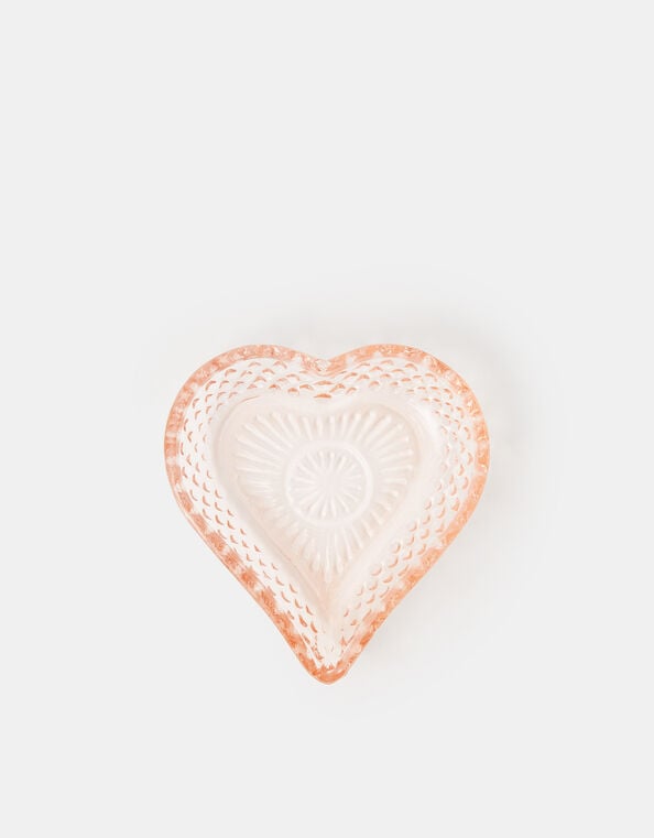Glass Heart Trinket Dish, , large