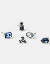 5-Pack Gemstone Stud Earrings, , large