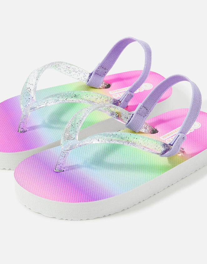 Kids Rainbow Ombre Flip Flops, Multi (BRIGHTS-MULTI), large