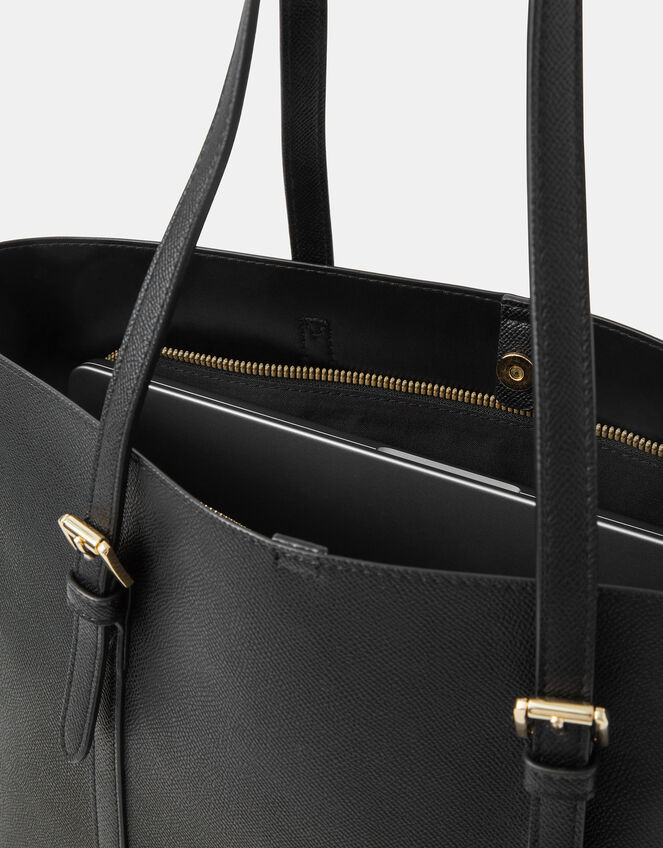 Buckle Strap Laptop Tote Bag, , large