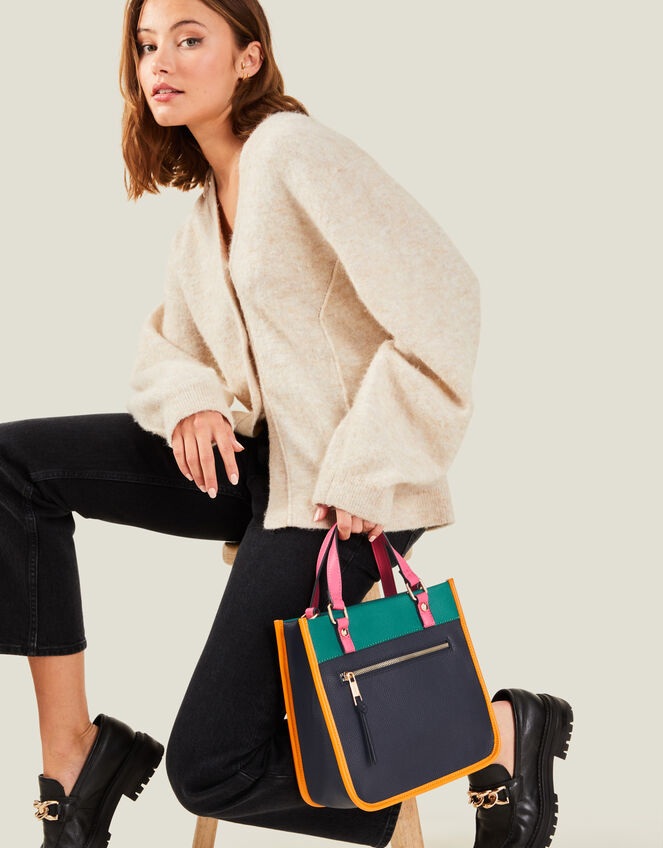 Mini Colour Block Handheld Bag, , large