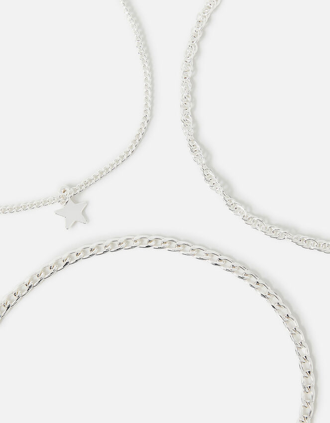 Star Chain Anklet Set of Three, , large