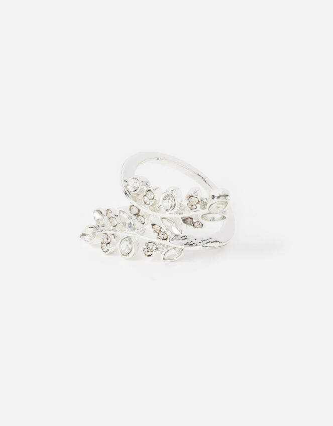 Vine Wrap Ring, White (CRYSTAL), large