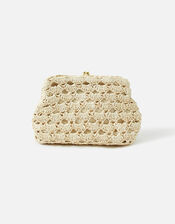 Raffia Clutch Bag, Natural (NATURAL), large