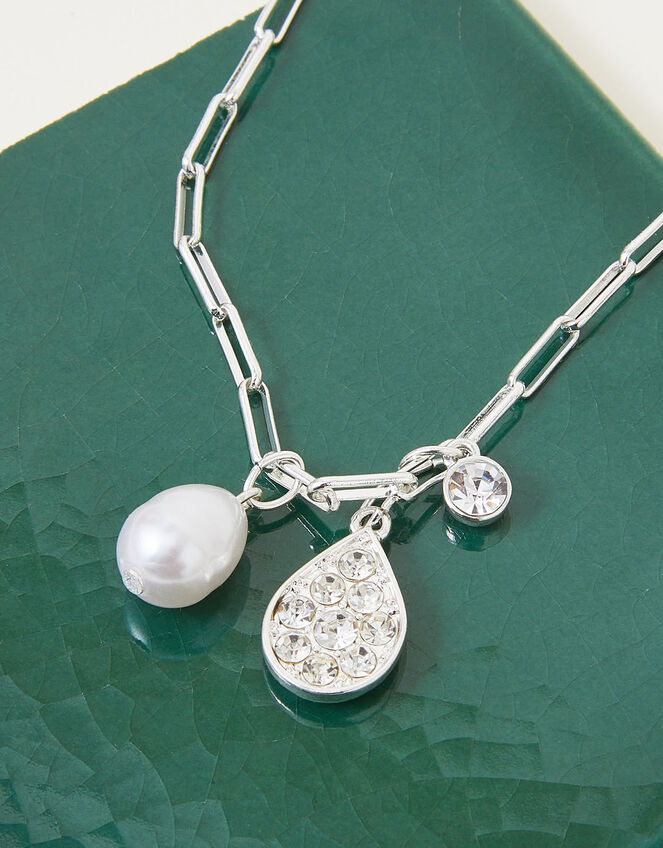 Pearl and Filigree Drop Pendant Necklace Pendant necklaces