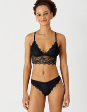 Deep Lace Bralet, Black (BLACK), large