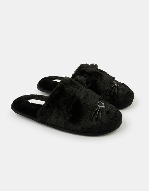 Cat Mule Slippers Black | Slippers | Accessorize Global