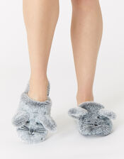 Bunny Mule Slippers, Grey (GREY), large