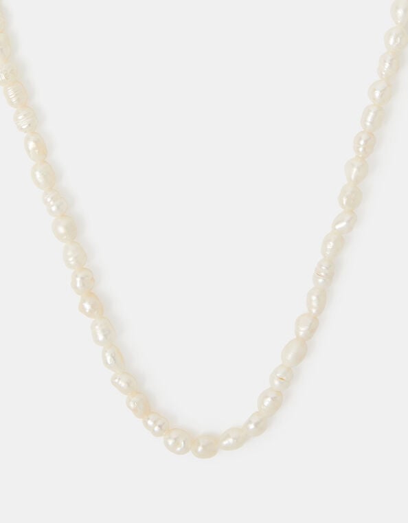 14ct Gold-Plated Seed Pearl Necklace, , large