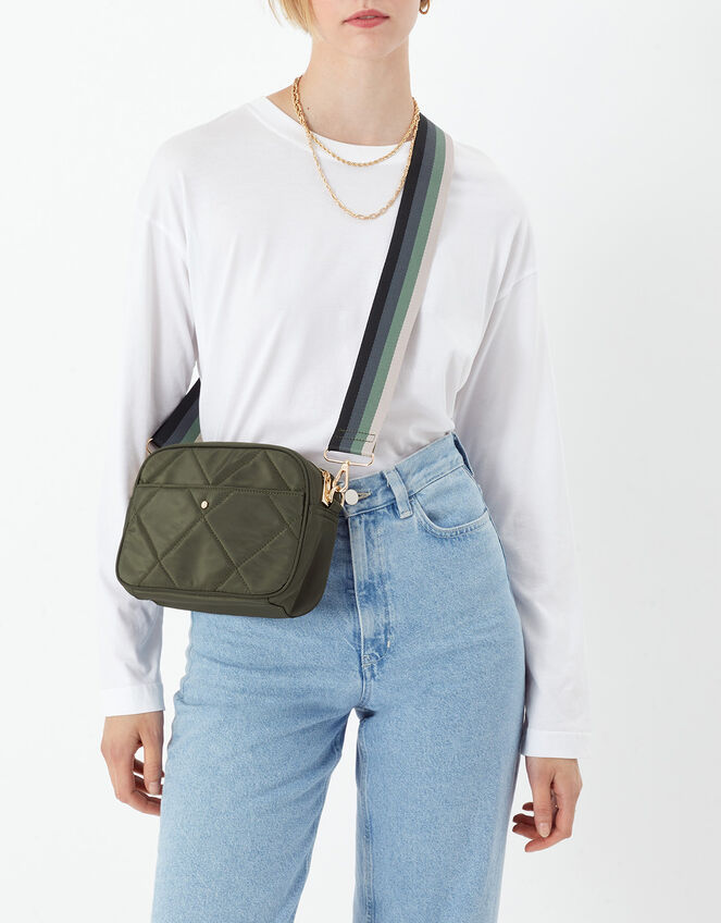 Nylon Quilted Cross-Body Bag
