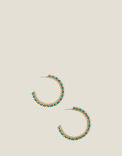 Woven Beaded Hoops, , large