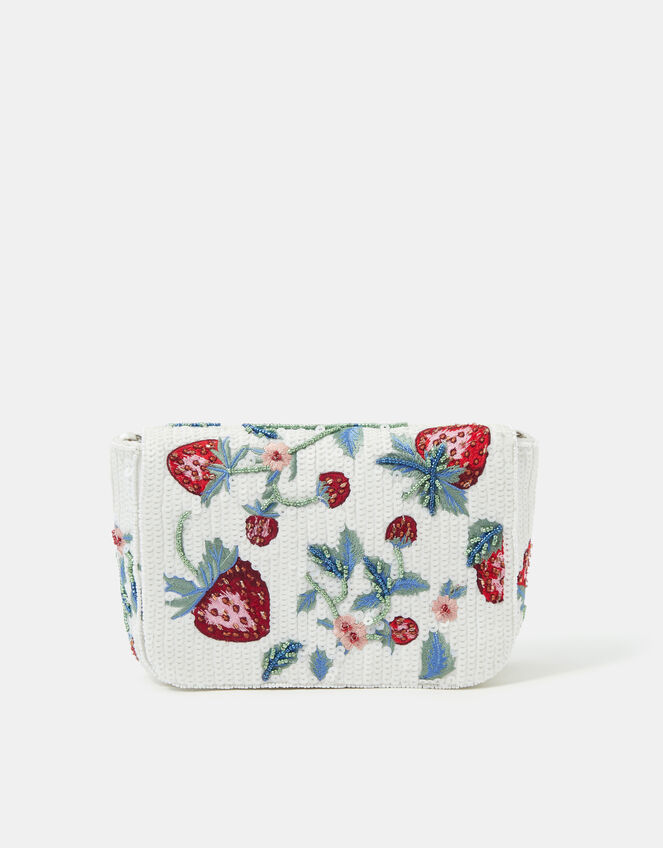Strawberry Beaded Crossbody Bag, , large