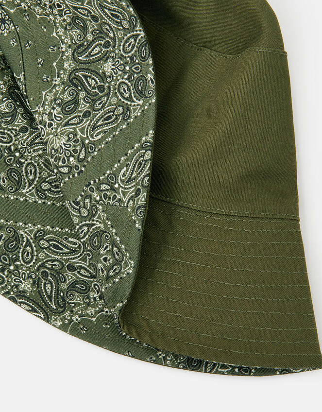 Reversible Bandana Print Bucket Hat, , large