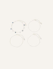 Chain Bead Anklets 4 Pack, , large