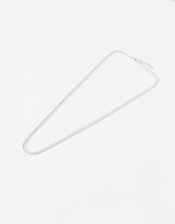 Sterling Silver Double-Layered Chain Necklace, , large