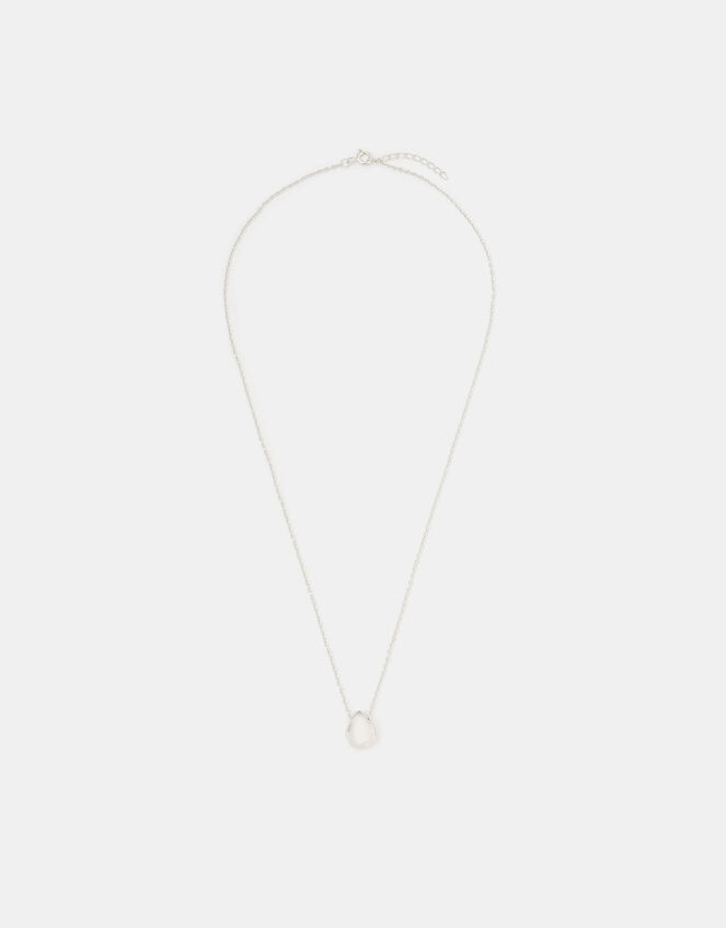 Sterling Silver Molten Pendant Necklace, , large