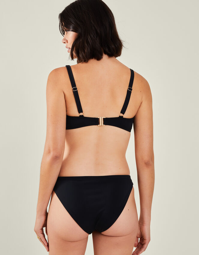 Metal Detail Bikini Top, Black (BLACK), large