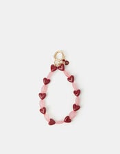 Heart Bead Wrist Phone Strap, , large