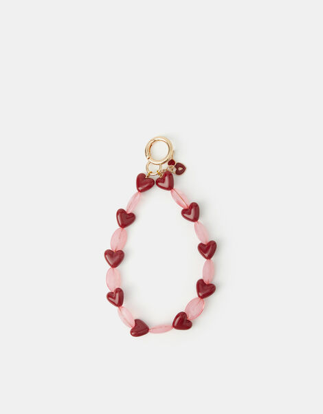Heart Bead Wrist Phone Strap, , large