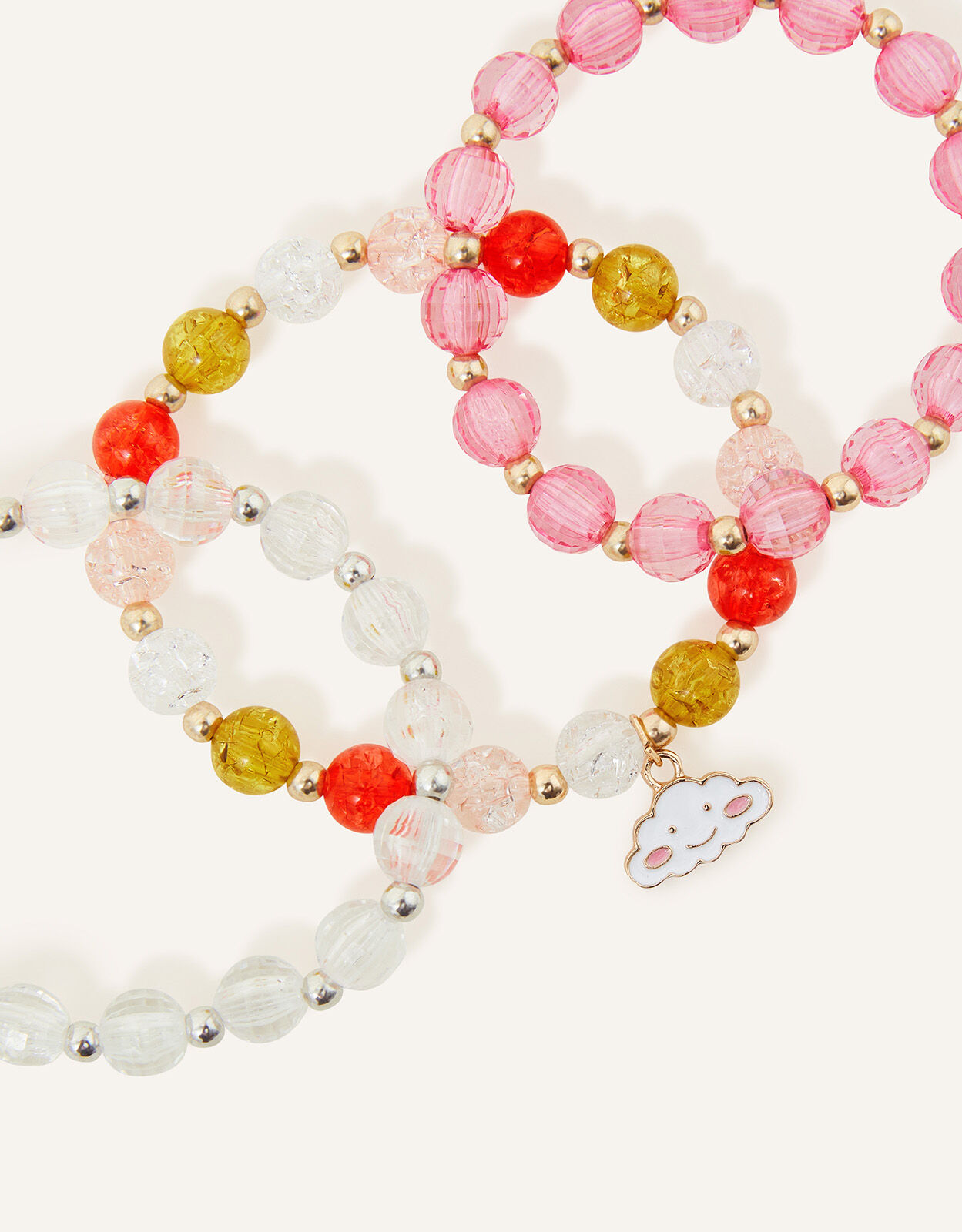 Girls Cloud Stretch Bracelets Set of Three