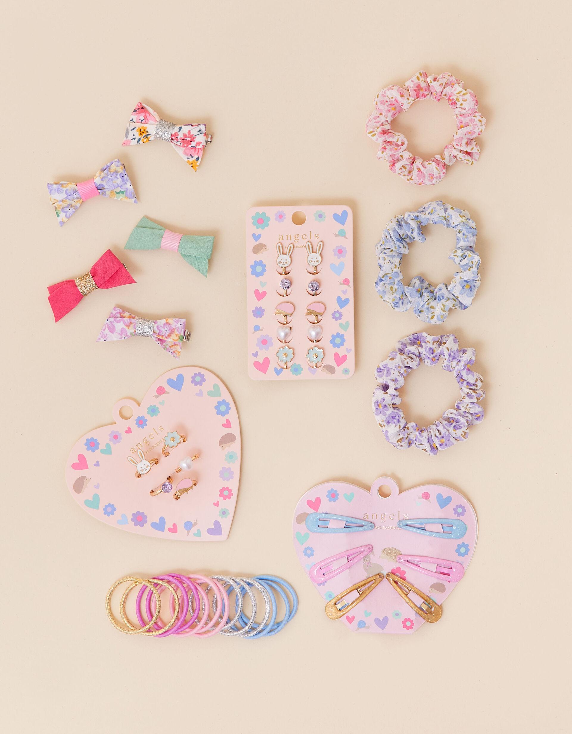 Girls Pastel Hair and Jewellery Set, , large
