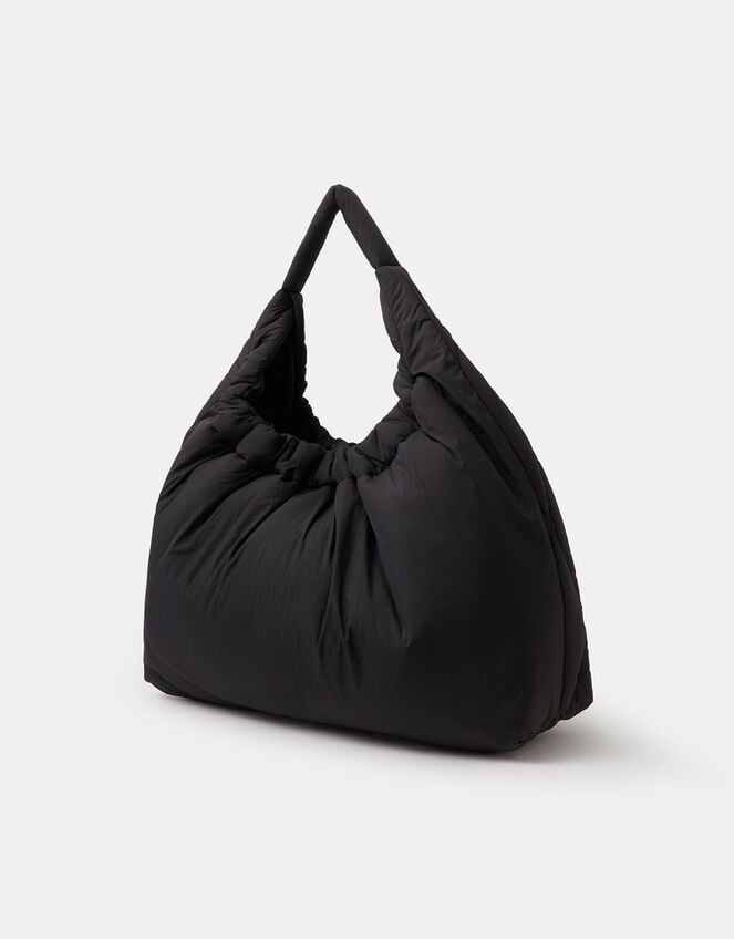 Nylon Quilted Shopper Bag, , large