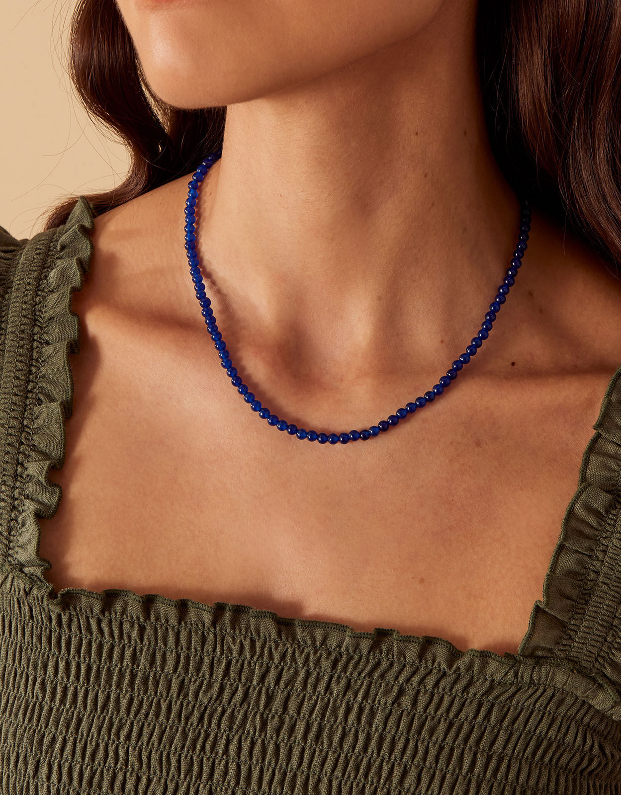 Lapis lazuli top beads necklace