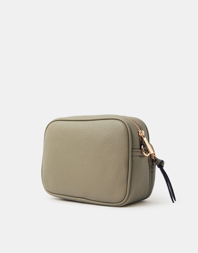 Dina Double Zip Crossbody Bag, Green (KHAKI), large