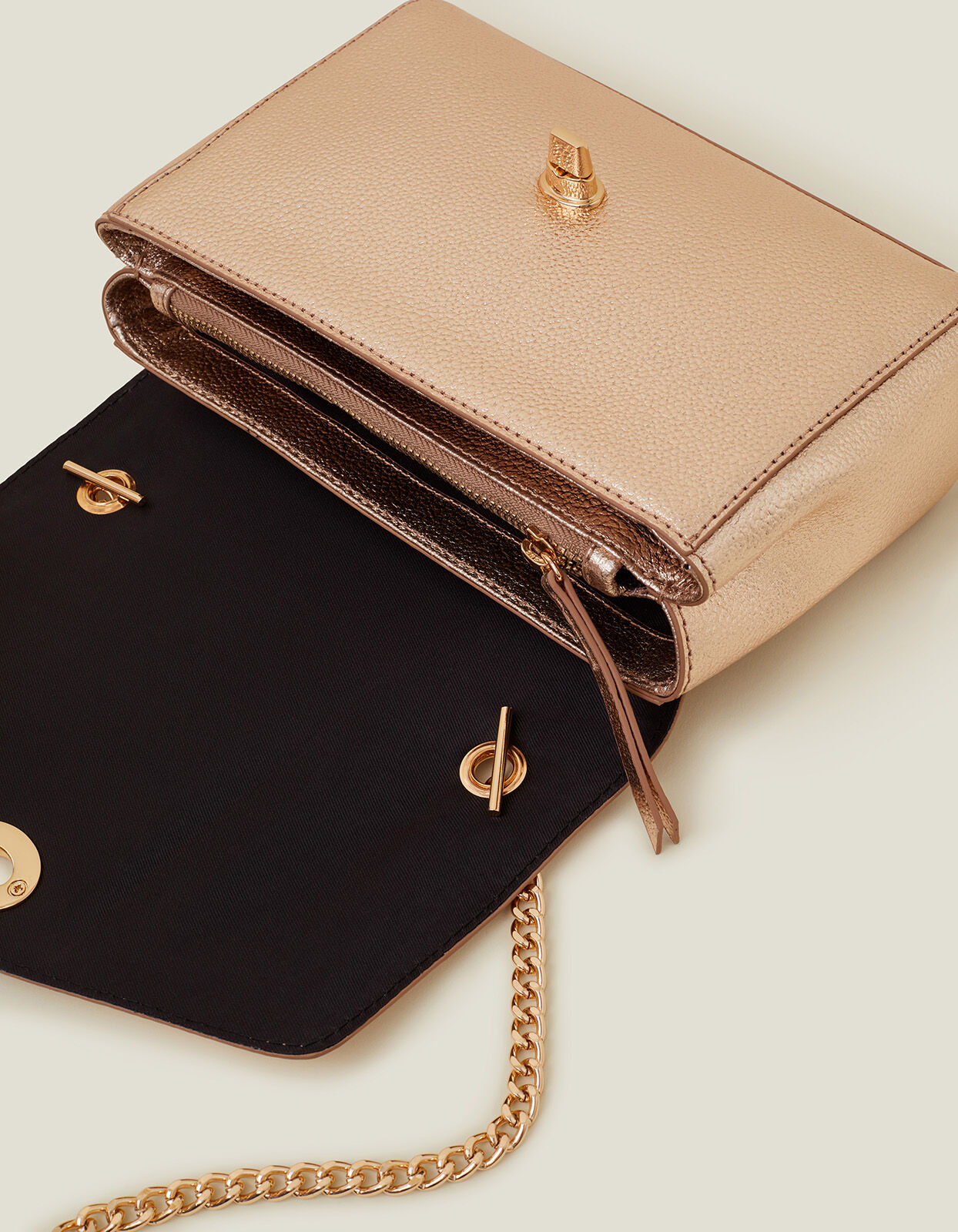 Rose gold chain bag deals