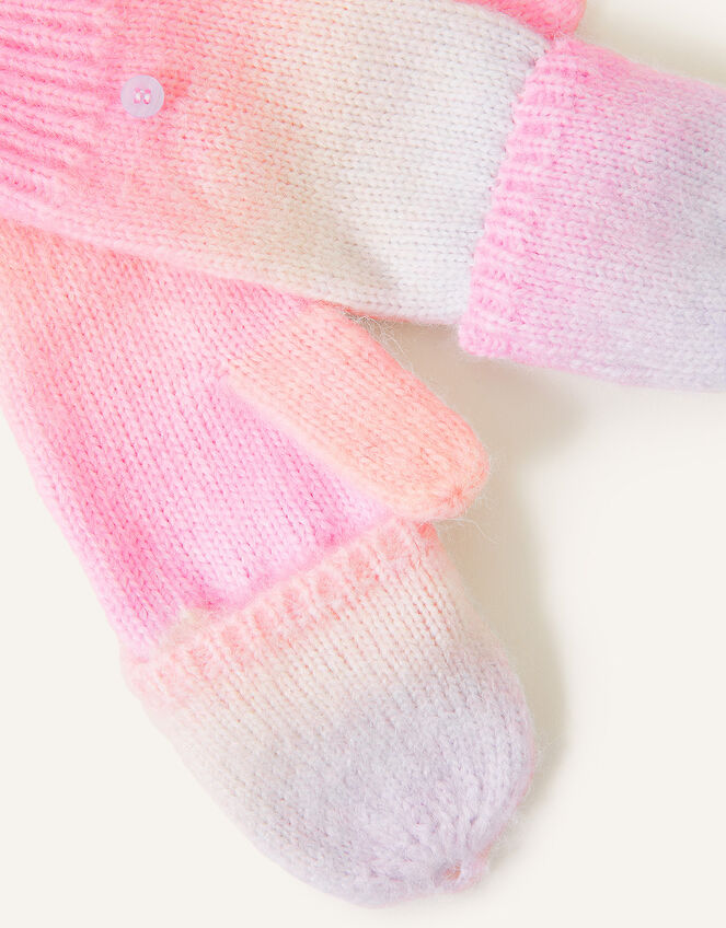 Rainbow Space Dye Capped Gloves, Multi (PASTEL-MULTI), large