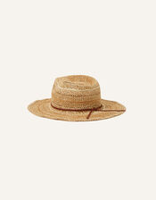 Two-Tone Weave Straw Hat, , large