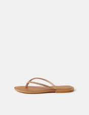 Diamant&eacute; Leather Flip Flops, Gold (ROSE GOLD), large