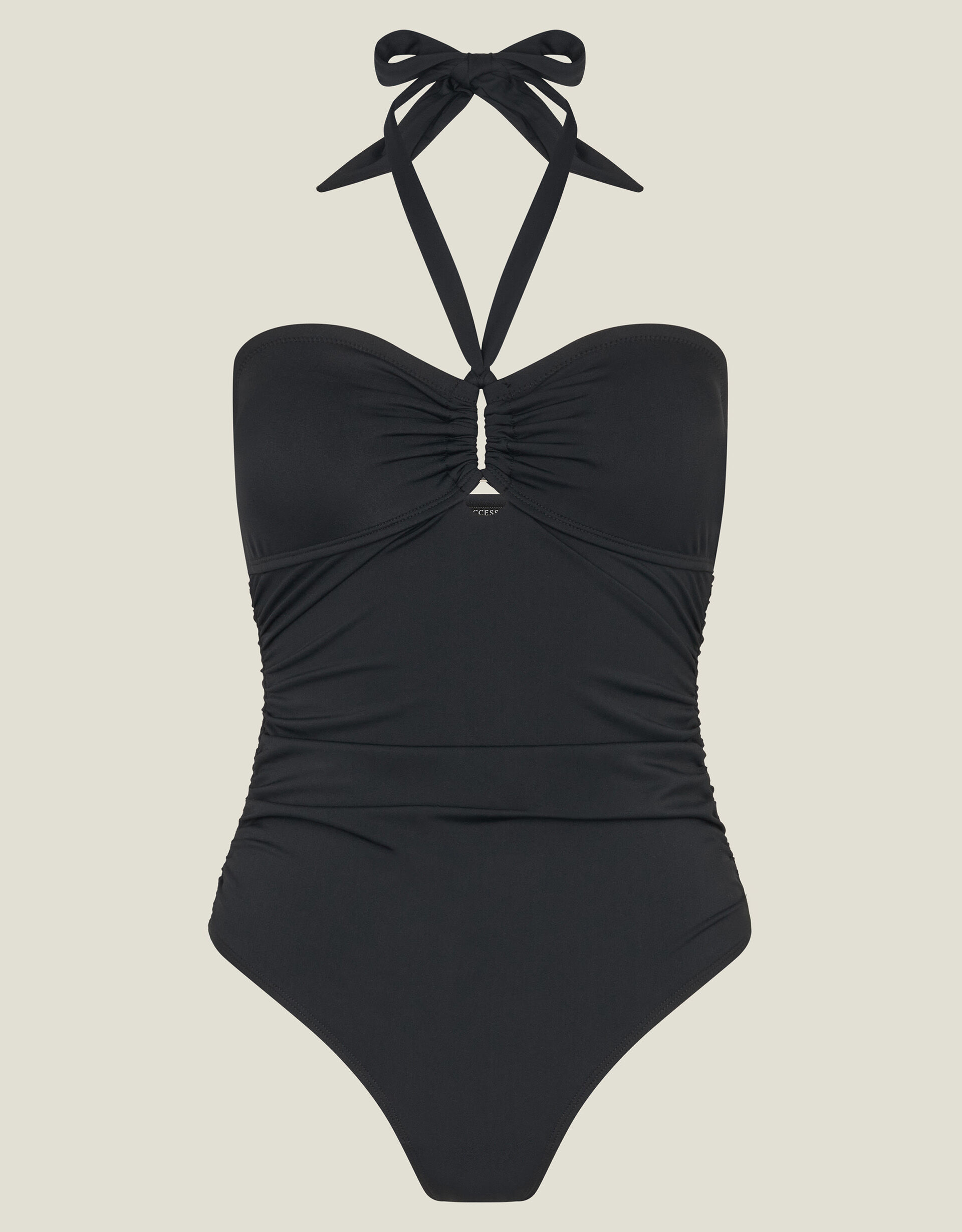 Halter Bandeau Shaping Swimsuit Black Shop All Accessorize UK