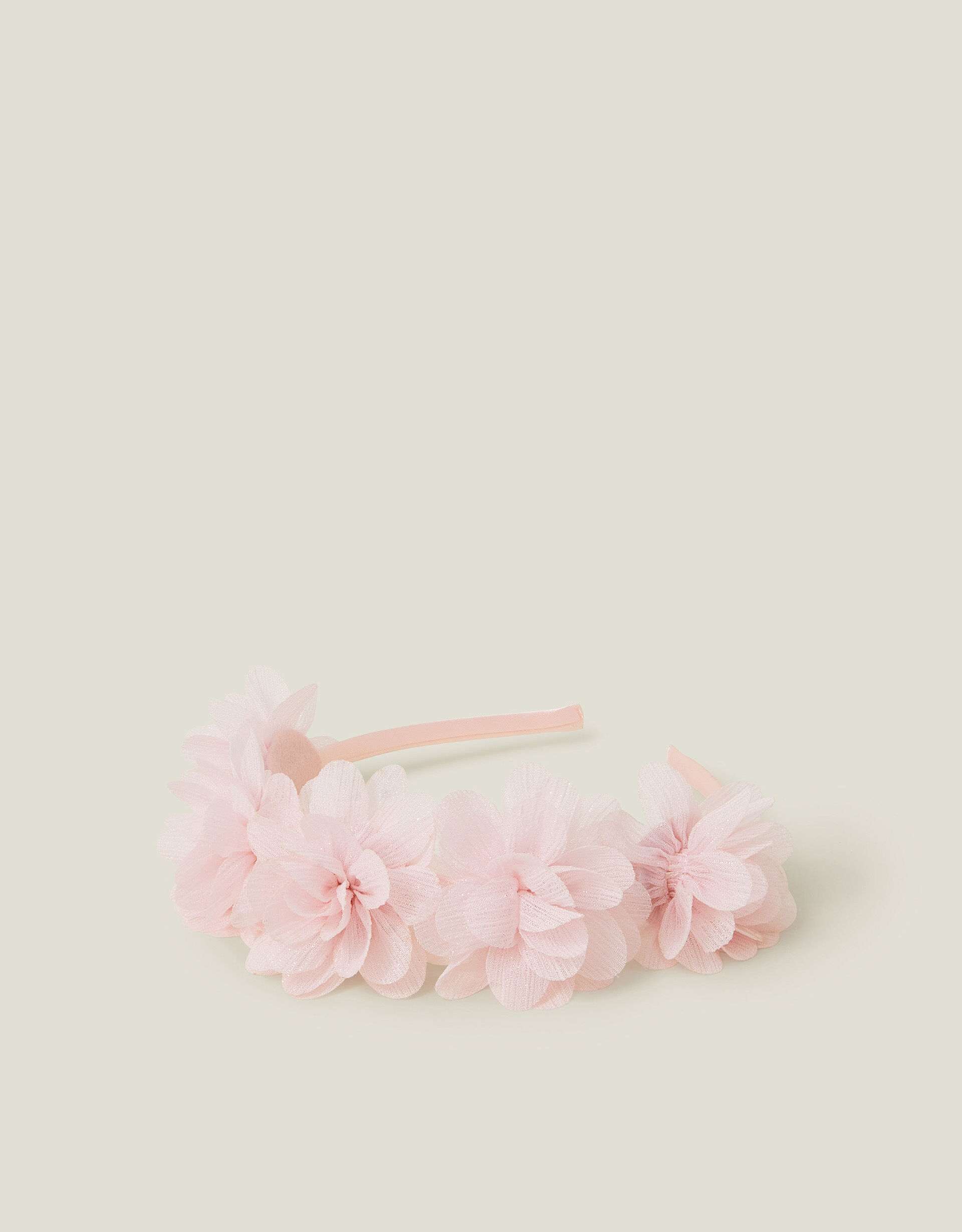 Girls Corsage Flower Crown Headband Pink