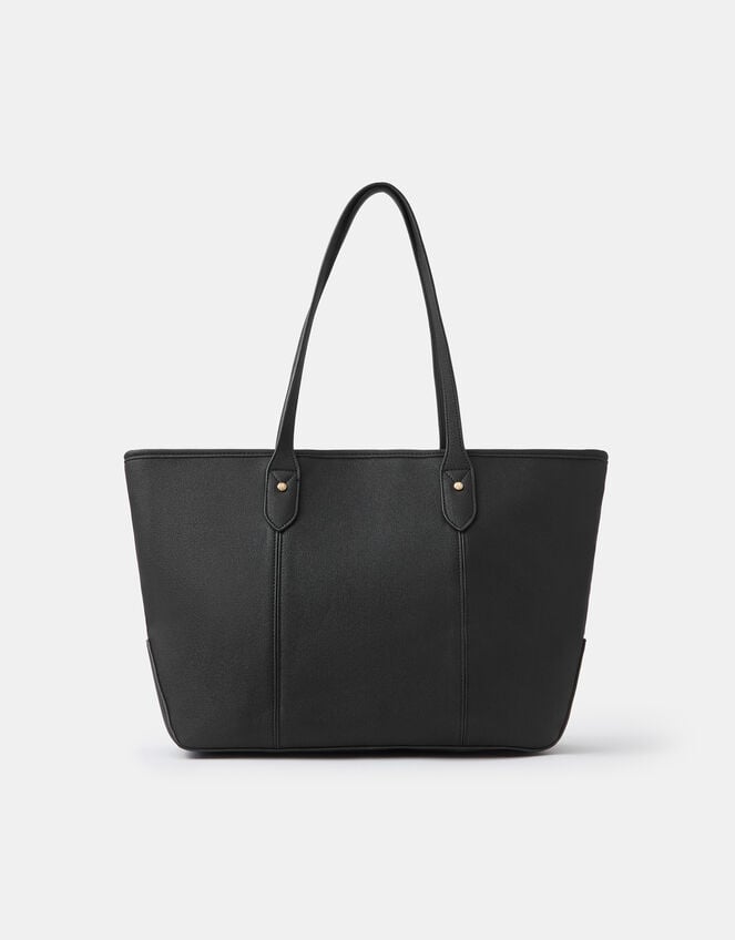 Plain Tote Bag, Black (BLACK), large