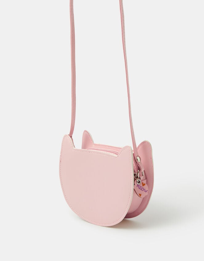 Girls Glitter Cat Crossbody Bag, , large