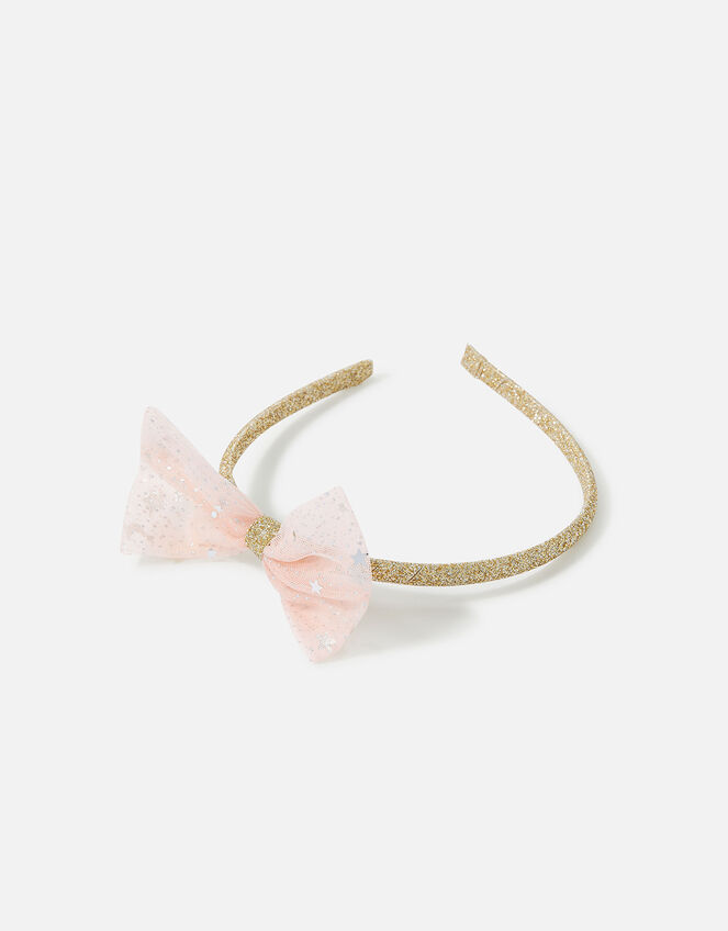 Girls Sparkle Bow Head Band, , large