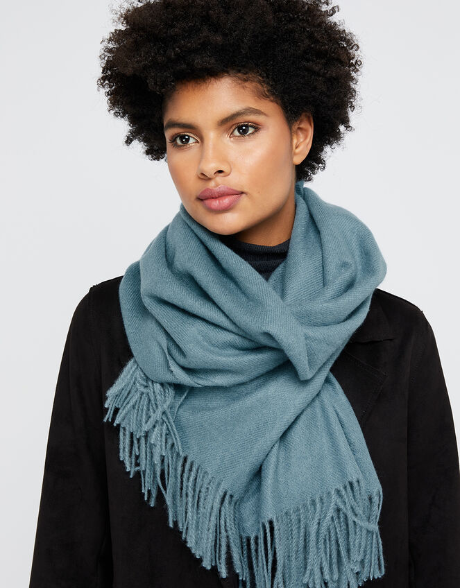 Holly Super-Soft Blanket Scarf, Blue (BLUE), large