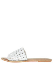 Woven Sliders, White (WHITE), large